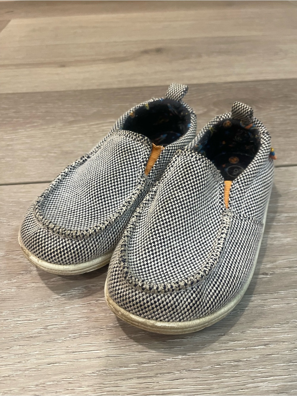 Cat & Jack Black and White Houndstooth Slip-On Kids Shoes